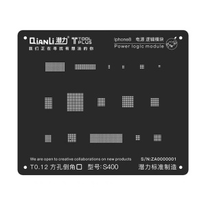3D iBlack sablon za BGA kuglanje base banda QianliToolPlus crni za iPhone 8/X - Img 1