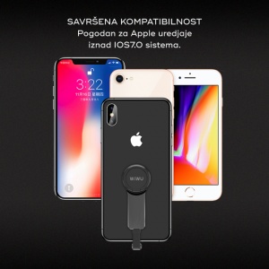 Adapter Wiwu za slusalice i punjenje iPhone lighting crni - Img 2