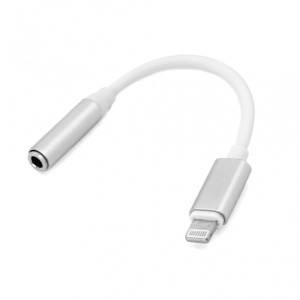 Adapter za slusalice iP-11 iPhone lightning na 3.5mm srebni - Img 1