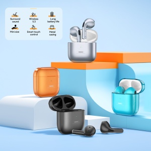 Bluetooth-наушники REMAX TWS-10i металлик черный - Img 4