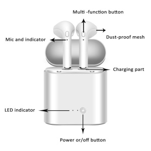 Bluetooth slusalice Airpods i7 mini bele HQ - Img 4