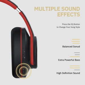 Bluetooth slusalice DOQAUS VOUGE 5 crvene - Img 3