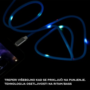 Data kabl KUCIPA K257 micro USB 1m plavi - Img 2