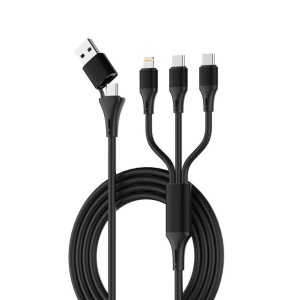 Data kabl LDNIO LC97 uc 100W 4 u 1 crni 1.2m - Img 1