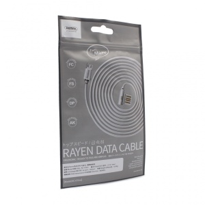 Data kabl REMAX Rayen RC-075m micro USB sivi 1m - Img 2