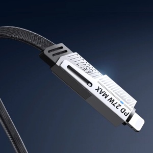 Data kabl REMAX RC-C189 65W Zinc Alloy Braided 4-in-1 Fast Charging, 1m - Img 4