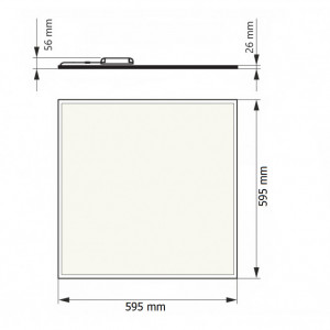 DAWN LED PANEL HN-PL6060 40W 4000K (4000lm) BACKLIGHT IP65 - Img 2