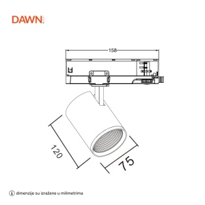 DAWN LED REF SINSKI GD19C20B 20W CCT CRNI TROFAZNI - Img 2