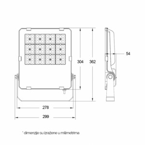 DAWN LED REFLEKTOR BR-FL100W-03Q 4000K 13000lm 90° IP65 - Img 3