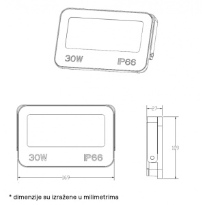 DAWN LED REFLEKTOR GN-FL913-30W CCT 3000lm 110° IP66 - Img 4