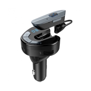 FM transmiter V8 USB TF Bluetooth 5.0 12-24V handsfree crni - Img 1