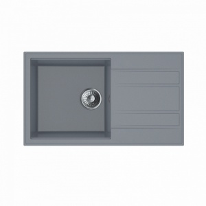 Granitna sudopera MILO RETTO 78x46 Diamond grey sa sifonom - Img 2