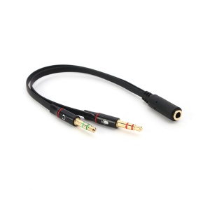 Kabl splitter 3.5mm za mikrofon I zvucnike crni - Img 1