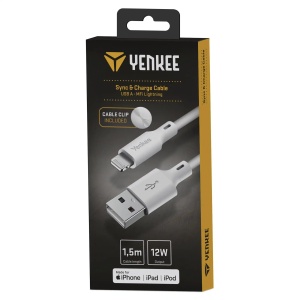 Kabl USB Tip A- Lighting Yenkee YCU 615 WH 1.5m - Img 3