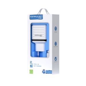 Kucni punjac KONFULON C32D+DC13 PD 20W sa iPhone lightning kablom - Img 3