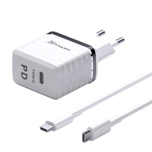 Kucni punjac KONFULON C32D+DC15 PD 20W sa Type C na Type C kablom - Img 1