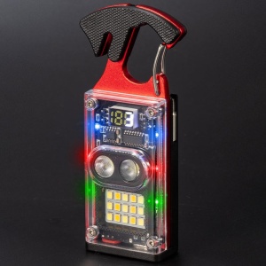 LED lampa privezak, otvarac za flase sa upaljacem i srafcigerima, crna - Img 2