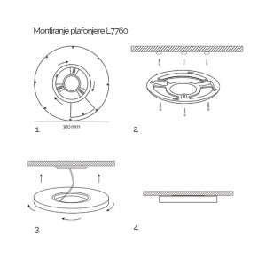 LED PLAFONJERA L7760-24W CCT SENZOR (LV24W) BELA - Img 3