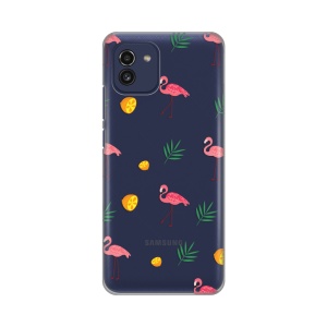 Maska Silikonska Print Skin za Samsung A035G Galaxy A03 Flamingos