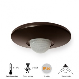 SENZOR SAMOSTALNI ST05H 360° IP20 CRNI - Img 3