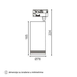 ŠINSKI REFLEKTOR OPS-T6230 30W CCT BELI TROF - Img 3