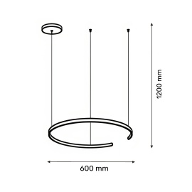 SOLEA 44 LUSTER 48W 3000/4000/6000K SIVA DIM - Img 3