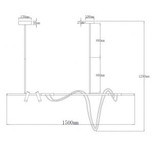 SOLEA 7 LUSTER 50W 3000K CRNA - Img 2