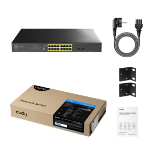 Svič 10/100/1000 16-port Cudy GS1020PS2 PoE+ sa 2x SFP porta 200W - Img 2