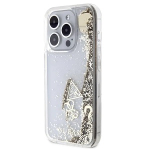 Torbica Guess Hc Liquid Glitter Charms za iPhone 15 Pro 6.1 zlatna (GUHCP15LGLHFLGO) - Img 1