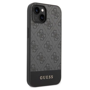 Torbica Guess Hc PC/TPU 4G Pu Bottom Stripe za iPhone 15 6.1 siva (GUHCP15SG4GLGR) - Img 3