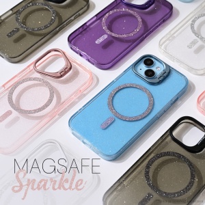 Torbica Magsafe Sparkle za iPhone 15 Pro Max 6.7 transaprent - Img 1