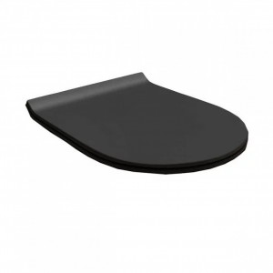 WC daska HATRIA FUSION mat black slim softclose - Img 1