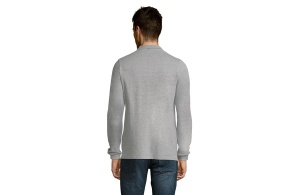 WINTER II muška polo majica sa dugim rukavima - grey melange, 3XL - Img 3
