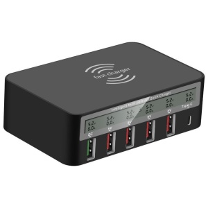 Wireless punjac + 5xUSB + Type C EL01 crni - Img 2