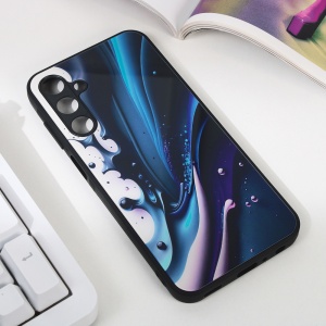 Абстрактный чехол для Samsung A256B Galaxy A25 5G тёмно-синий