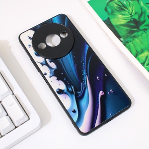 Абстрактный чехол для Xiaomi Redmi A3 темно-синий