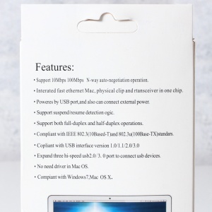 Адаптер типа C на 3 USB 2.0 RJ45 JWD-TC18 - Img 3