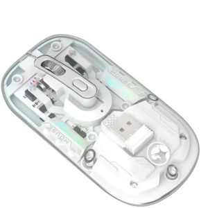 Бежичная игровая мышь Marvo Prism M808W Transparent - Img 2