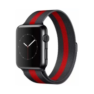 Браслет Intrigue для Apple Watch 42 мм, черный, красный