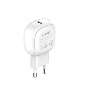 Бытовое зарядное устройство LDNIO A1206C, PD 3.0, 27 Вт, PPS, с кабелем Lightning Type C для iPhone, белое - Img 4