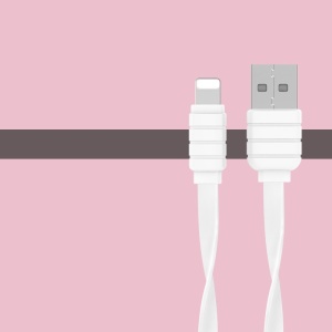Зарядное устройство для дома KONFULON C18+S32A, 2xUSB, 2.1A с кабелем Lightning для iPhone, белое, 1 м - Img 4
