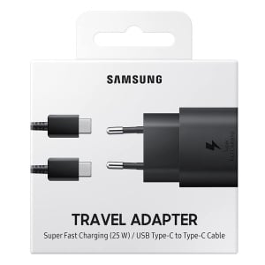 Зарядное устройство Samsung Home PD 3A 25W Type C с кабелем, черное (EP-TA800-XBE) - Img 4