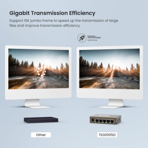 Коммутатор 10/100/1000 5-портовый Tenda TEG1005D - Img 3