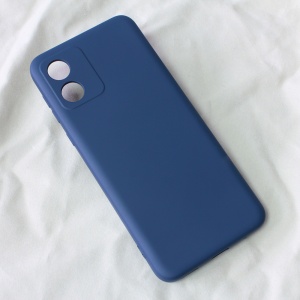 Мягкий бархатный чехол Teracell для Motorola Moto E13, темно-синий