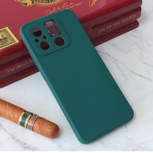 Мягкий силиконовый чехол для Xiaomi Redmi 12C зеленый - Img 1
