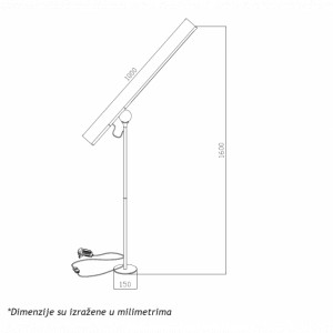 Aria 43 podna lampa 11W 3000K