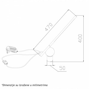 Aria 44 stona lampa 5W 3000K