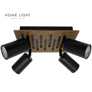 Светильник TALIA 68 Spot Lamp 4*GU10 Black/Wood