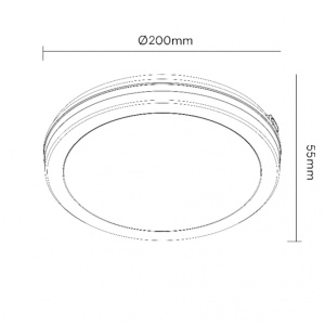 СВЕТОДИОДНЫЙ ПЛАФОНЬЕРА MONA-200-20W 3000/4000/6500K IP65 DRVO - Img 3