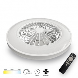 Светодиодный потолочный светильник YL-FAN-G010 48 Вт 3000K/4000K/6500K белый дымчатый - Img 4